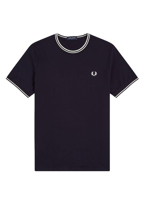 Fred Perry Twin Tipped Tee Navy White Men FRED PERRY | T-shirt | M1588V-795